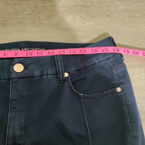 Melissa McCartney Seven7 Flare Jeans Women's Size 16 Dark Blue - Picture 11 of 14